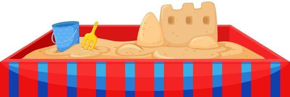 Children sand pit  on white background vector