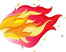 Fire flame isolated on white background vector