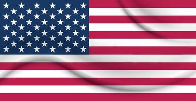 United States of America official crumpled developing flag - Vector