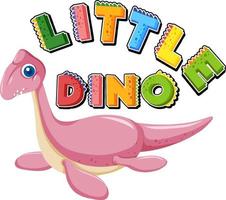Little cute dinosaur cartoon character vector