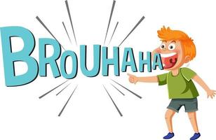 Laughing cartoon character with word expression vector