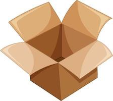 A corrugated box on white background vector