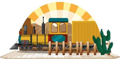 tren con escenario natural vector