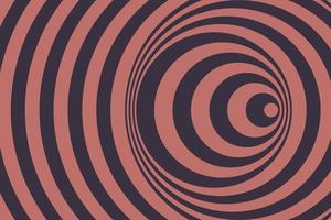Twisted striped swirl background. Abstract optical illusion art. Psychedelic linear circles illustration vector