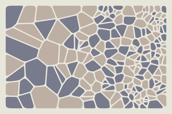 Retro minimalist Voronoi diagram abstract 2D geometric background
