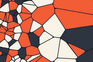 Classic Voronoi diagram pattern design. Red, brown, beige grid mesh abstract geometric background vector