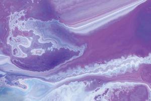 Abstract violet handmade acrylic pouring background design. Holographic water paint gradient marble texture vector