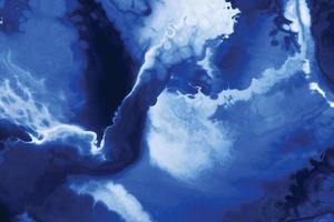 fondo de acuarela pintado a mano. ilustración de arte de agua azul oscuro de moda. textura de manchas líquidas abstractas vector