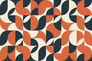 Vintage groovy geometric pattern in a funk style. Abstract retro random geo shapes composition background vector