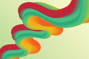 fondo degradado de arco iris abstracto. Ilustración de vector de forma de curva de fluido iridiscente de moda