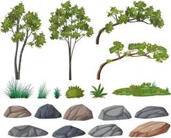 Set of different natural elements isolated 1346720 Vector Art at Vecteezy