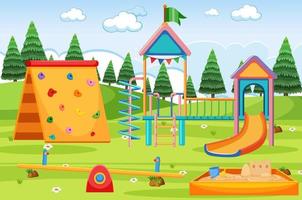 An outdoor playground scene vector