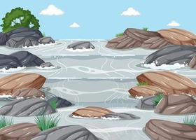 Rapid water flow background vector