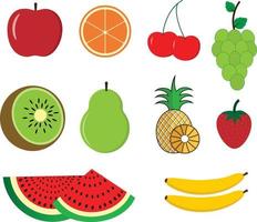 set of fruits vector, fresh Fruits collection vector