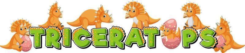 Cute dinosaur font logo vector