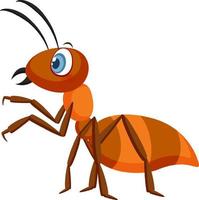 Cartoon ant isolated on white background vector