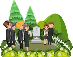 Funeral ceremony in Christian religion vector