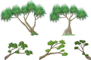 Set of nature forest elements vector