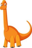 Cute Brachiosaurus Dinosaur Cartoon vector