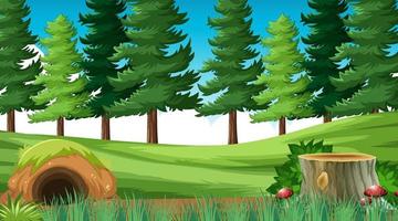 Nature outdoor forest background vector
