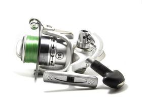 Fishing reels is a leisure sport or hobby of the unemployed, fishing is a popular thing for people to fish to eat and is a sport on a white background. photo