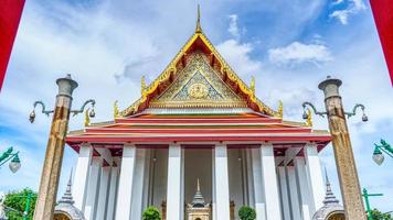 Wat Suthat is landmark in Thailand photo