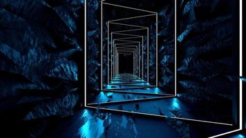 3d rendering of abstract background science fiction sci-fi hallway photo