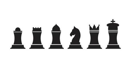 set chess illustration black vector