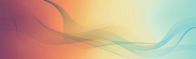 Panoramic abstract web background light multicolored gradient - Vector