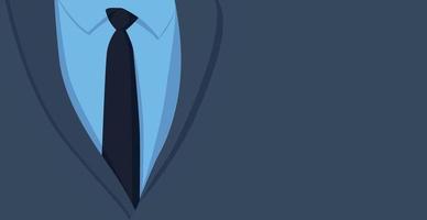 traje formal de fondo web de diseño panorámico con corbata, espacio para texto publicitario - vector