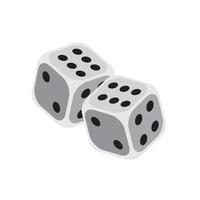 dice black and white vector