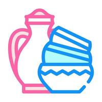 finished pottery products color icon vector illustration