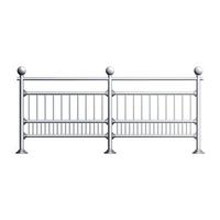 Steel Chrome Railing Exterior Construction Vector