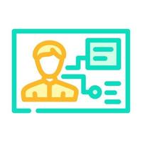 client analysis kyc color icon vector illustration