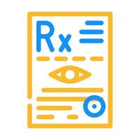 recipe ophthalmology color icon vector illustration