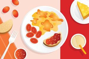 alimentos que ayudan a la salud. dieta de por vida. ilustración vectorial vector