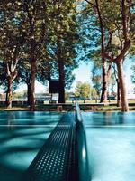 Ping pong table, empy tennis set open air photo