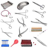 Surgical instruments isolated photo