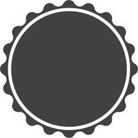 encaje de sello de sello circular sobre fondo blanco. signo de encaje de sello circular. estilo plano vector