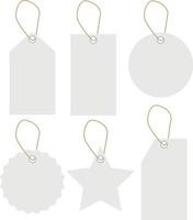 white label tag set. blank tag. flat style. sale tag set. white labels symbol. vector