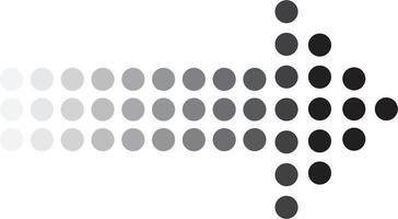 dots arrow icon on white background. dots arrow sign. black dots arrow symbol. vector