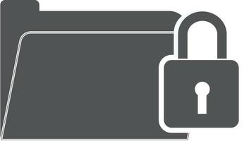 protect folder icon. protect folder sign. lock folder symbol. secure folder. vector