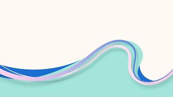 mar de onda azul abstracto sobre fondo blanco vector