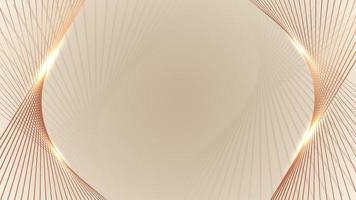 Banner web template abstract elegant light and shade golden twist lines pattern on cream color background luxury style vector