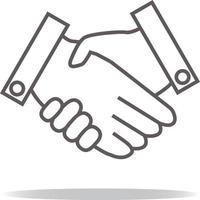 business handshake icon. business handshake sign. handshake symbol. vector