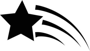 icono de estrella fugaz. signo de estrella fugaz. símbolo de estrella logotipo de estrella. vector