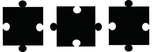 puzzle pieces icon. set puzzle piecesign. vector