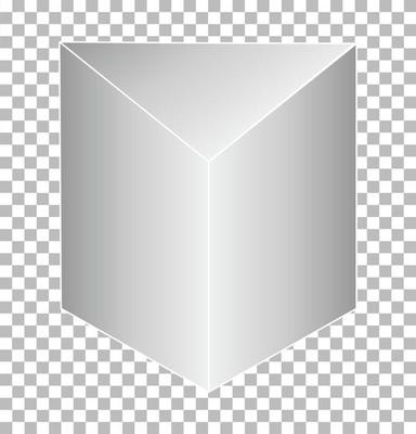white triangular prism. triangular shape sign. black and white prism.
