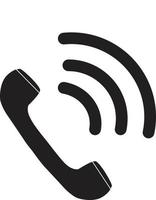 phone icon. telephone symbol. telephone ringing sign. vector