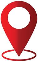 pin icon. map sign. location sign. map pointer symbol. navigation icon. vector